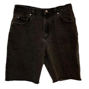 Riders High-waisted Black denim cut-off shorts